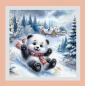 Preview: Diamond Painting Skifahrt-Pandabär
